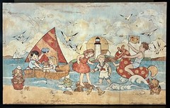 Canvas painting “Kids on beach” 24×15