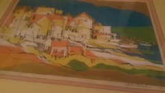Vintage 60s Abstract Block Print Mid Century Modern Art Wall Hanging John Black