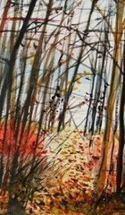 ORIGINAL Landscape Watercolor Painting JMW art John Williams Impressionism Trees