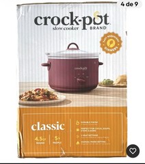 Crock-Pot Classic Slow Cooker 4.5 Quart Oval Maroon Manual 3-Setting NEW in Box