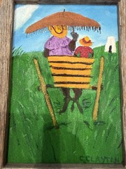 Charlotte C Clayton local Oil Painting Folk Art Signed