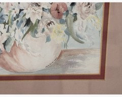 Vintage Watercolor Matted And Framed “Summer Color” Artist Lula Desiree Platt