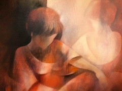 Henryk Kinski Oil Painting Signed on Canvas 25.5×22 in Contemporary Art Rare