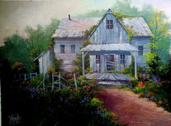 IVY HOUSE Yarnell Original Acrylic 24×18 Painting Pre-estate Collection Sale