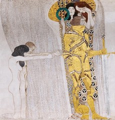 Gustav Klimt The Kiss Signed Oil Painting in Art Nouveau .
