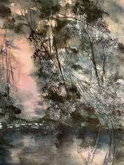 Donna Petcoff Watson Vintage Original Watercolor Art Painting