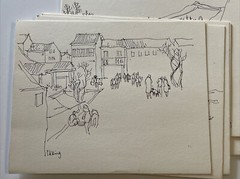 drawing collection by Wong Hong Kong Street scenes landscape rare regionalism