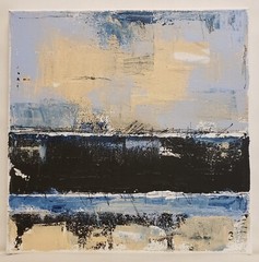No.636 Original Abstract Modern Minimal Texturd Art Painting By K.A.Davis