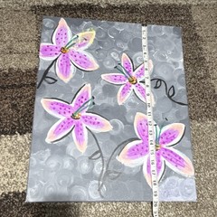 Floral Canvas Painting 16 x 20 in Unframed