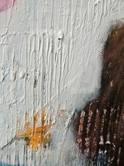 Painting Original Woman Face Portrait GALLERY WRAPPED CANVAS 16x16x1.5
