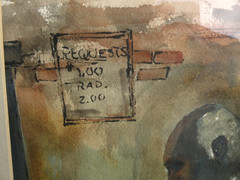 New Orleans Louisiana art PAIR watercolor paintings French Quarter musicians