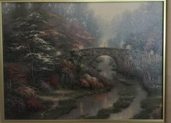 Thomas Kinkade ~Stillwater Bridge~ Sweetheart Gardens I A/P Artist Proof Canvas