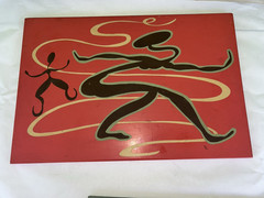 3 Vintage Hard-Edge Oil Painting On Wooden Panels 1950’s Rupert McMahon