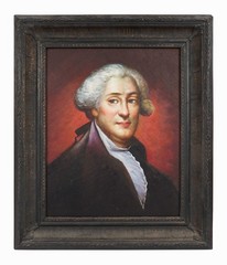 George Washington Oil Painting on Canvas President Portrait Vintage Madison Bay
