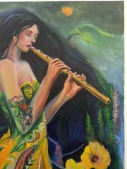 Original Painting Oil, 16×20 inch,Authors Signed Wall Decor Gift Beautiful Woman