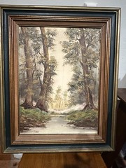 Vintage Ann Signed Framed Oil Painting