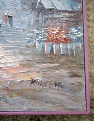 Caroline Burnett (1877-1950) Paris on Canvas Original Oil Painting Framed Signed