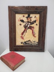 1981 Morris Katz Signed Original Oil Painting Clown Impasto Palette Knife