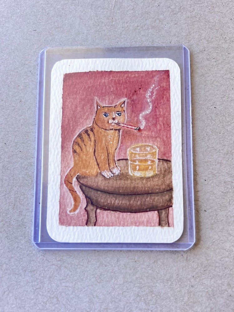 Original Hand-Painted Watercolor ACEO (Artist Trading Card)