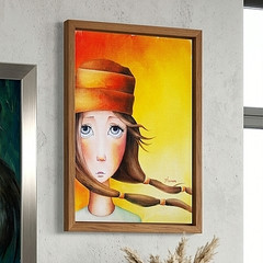 ORIGINAL Oil PAINTING Fantasy ART DREAMY girl portrait pop surreal fairy emotion