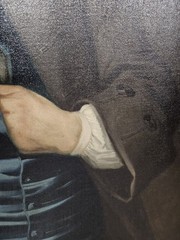 18th C Early Anglo- American Colonial Gentleman Portrait Oil Painting on Canvas