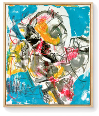 Original art 18×24 gallery thick paper fine art home – Neo Expressionism 16