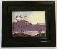 Martha Hurst Vintage California AZ Plein Air Desert Sunset Landscape Painting