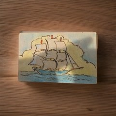 4.25 X 2.75 Sailing Boat Art