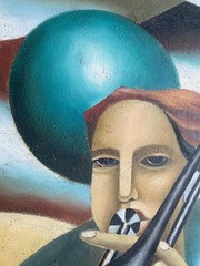 Fabio Hurtado El Circo Homage Art Deco Painting