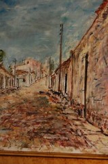FRAMED SIGNED ORIGINAL OIL COLONIAL STREET OLD HAVANA, CUBA ARTIST: HECTO VIDAL