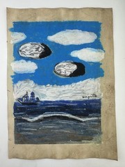 Rene Magritte COA Art Painting Original Drawing Vintage