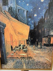 Framed Masterpiece Collection On Canvas Vincent Van Gogh Cafe Terrace At Night