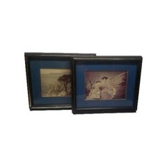 Set of 2 Vintage Framed „Camera Paintings“ by J.J. – „Stone Stairway“ &…
