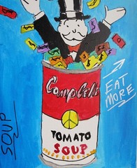 Expressionism/Abstract 11×14 Soup Man Signed Colorful Hand Made Painting