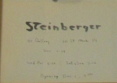 Steinberger: Art Gallery Announcement, Framed, ca. 1965