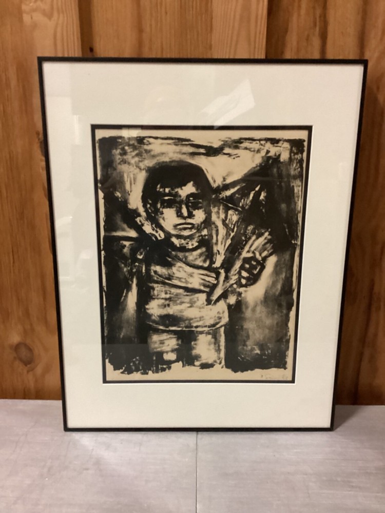 1958 Art by Siri 21”x27” Framed and Matted