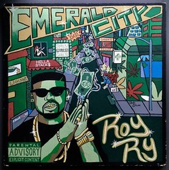 The Original Artwork Painting made for Roy Ry Rap Album Cover Emerald City