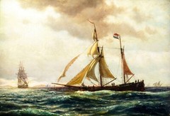 John Petersen (MA,Denmark,1839-1874) oil painting antique 128833