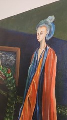 AFTER Leonor Fini – Oil Canvas Painting – Surrealism Style / Signed & Titled A1