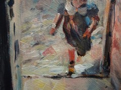 GERRY MILLER – Original Artwork „Doorway“ Acrylic Paint on MDF board. Size A4.