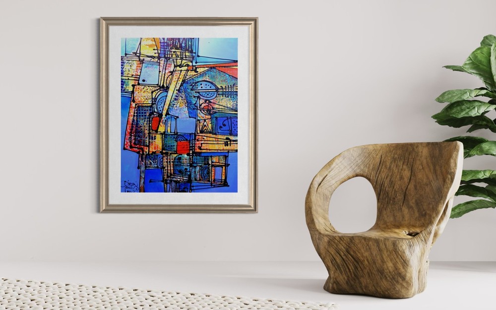 SIMEON GONZALES Original Painting COA / art studio Maryland – USA/LARGE XXL