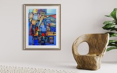 SIMEON GONZALES Original Painting COA / art studio Maryland – USA/LARGE XXL