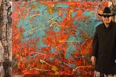 Pollock/Richter style￼ Professional Painting 81” X 62”(6ft 9in)Abstract Modern