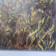 Signed Oil Painting Canvas Rustic Rural Prairie Landscape Weathered Wagon 18×24