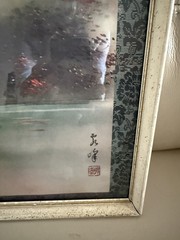 12 3/4 X 16 X 3/4 Asian Man Horse Landscape Houses Old