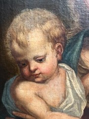 EUROPEAN SCHOOL „MARR AND CHILD“ OIL ON CANVAS , SOUTH FLORIDA ESTATE