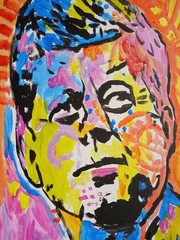 Expressionism/Abstract President JFK 12×16 Hand Made one of a kind Art Painting