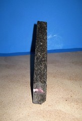 Artist Painted Skyline Scene On Granite Piece One Of A Kind USA 5.75 Inch