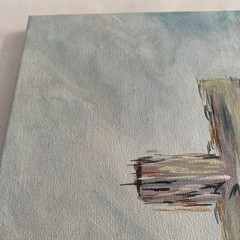 Original Art Acrylic Painting On Canvas COA By Juan Corral Signed 11” X 14”