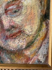 Attr. to KIKOINE (1892-1968) – School of Paris Oil – Selfportrait with Beret